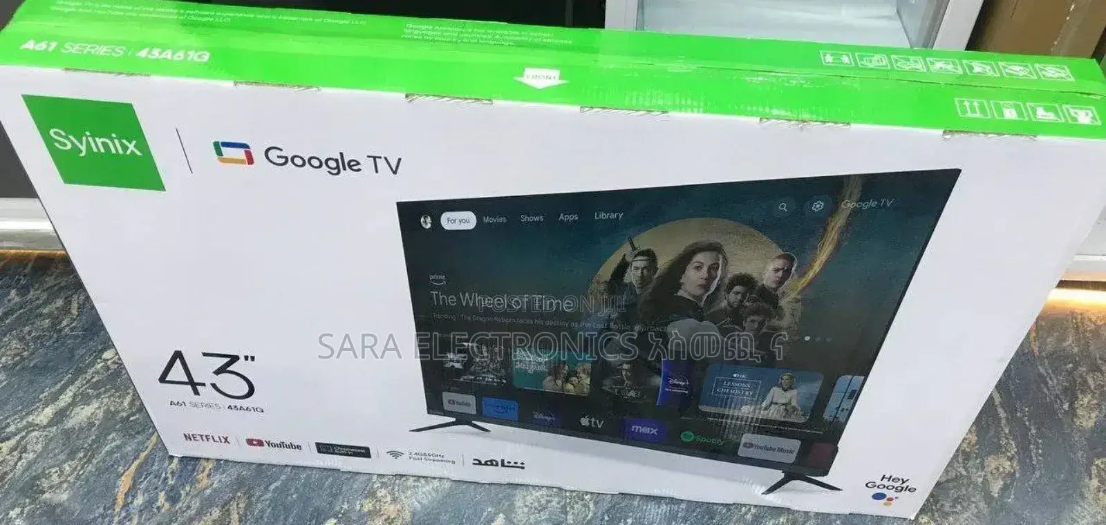 Syinix 43" Smart Android Tv Google Tv New 2025 Free Delivery