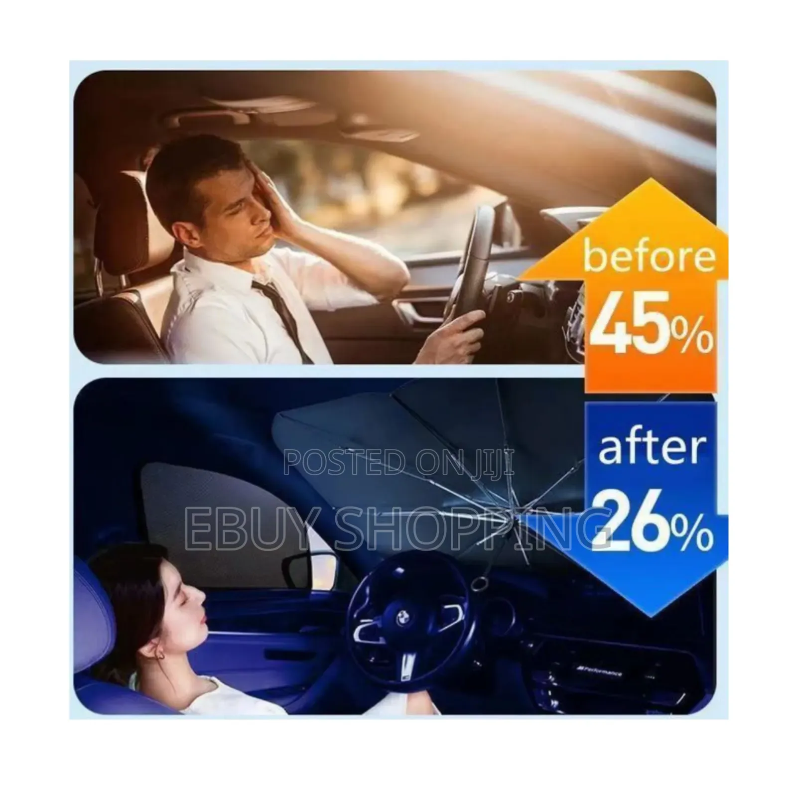 Easy to Use Foldable Car Sunshade Umbrella