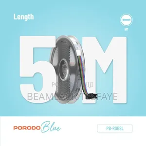 Porodo Blue Sound Reactive RGB Strip Light With Remote