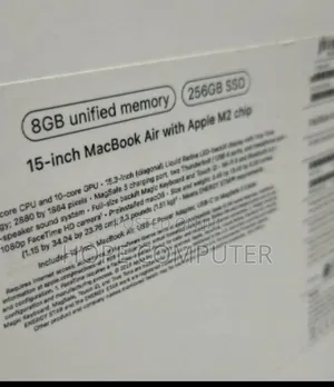 New Laptop Apple MacBook Air 2023 M2 8GB Apple M2 SSD 256GB