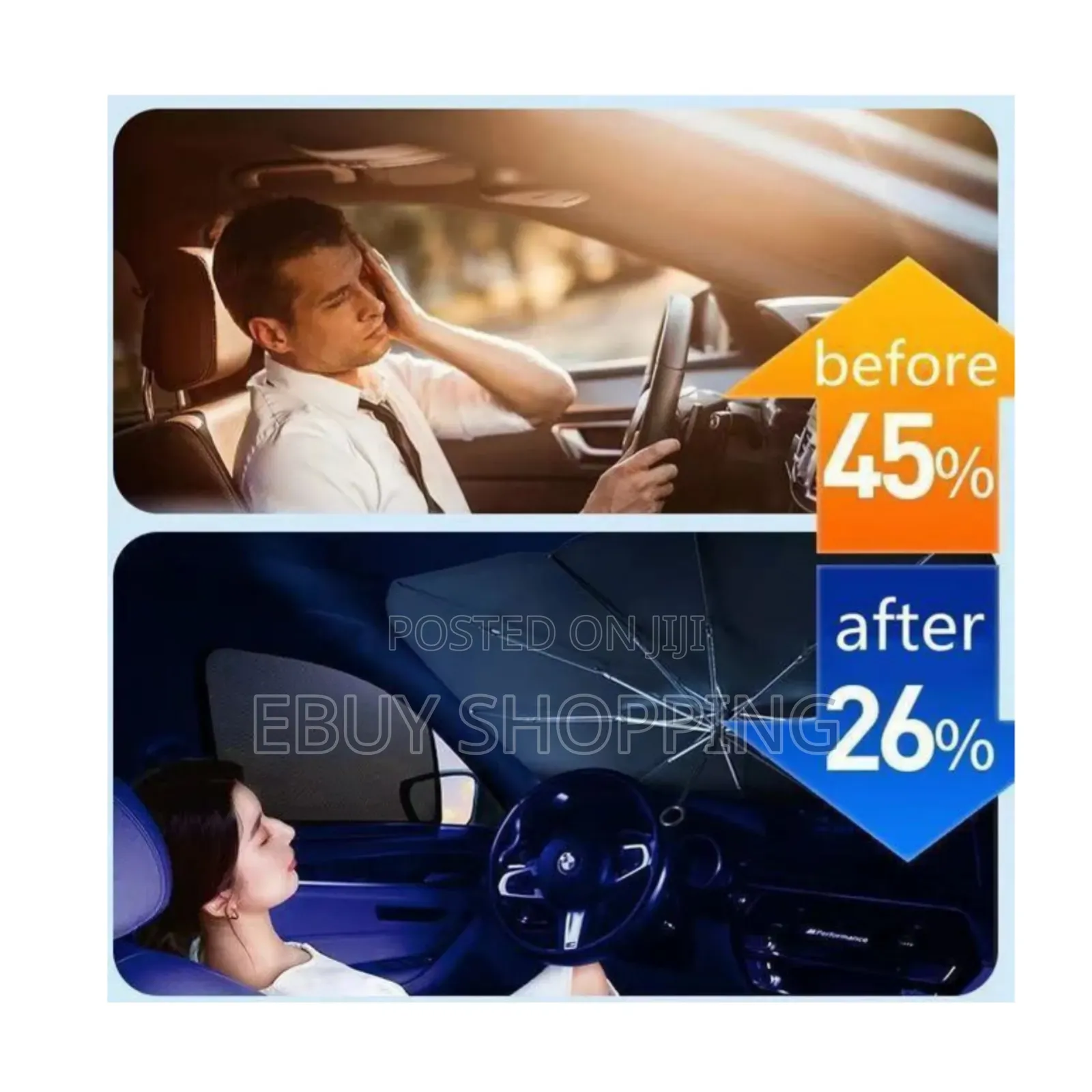 Keep the Air in the Car Fresh Car Sunshade Umbrella