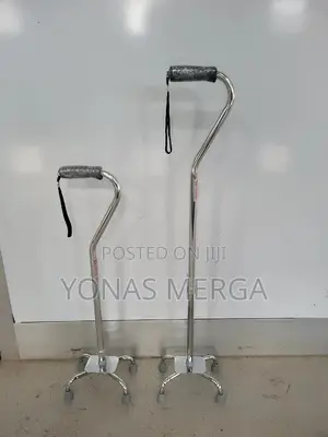 Photo - Walking Stick፲每kr921 Curved Handle Large Four Legged Cane