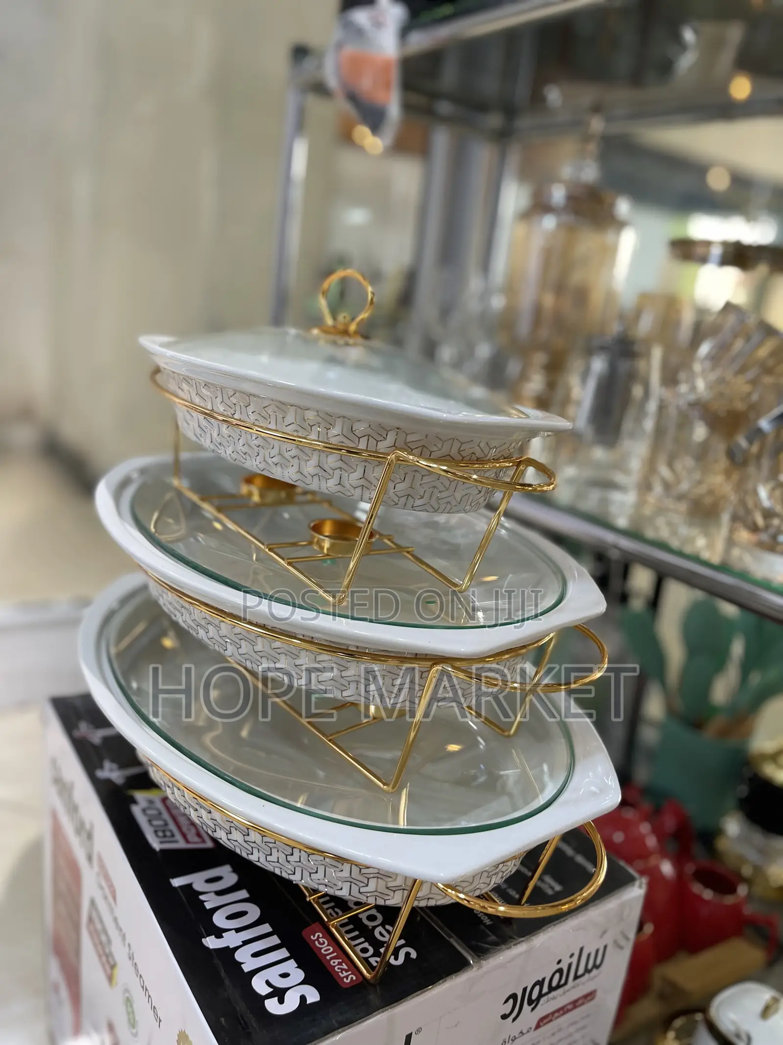 3pcs Ceramic Chafing Dishes(Big Size)