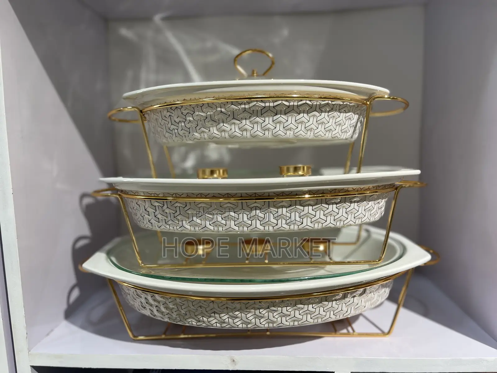 3pcs Ceramic Chafing Dishes(Big Size)