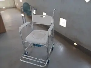 Commode Four Wheelchair Removable Popo White Seat Wheelchair