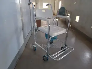 Commode Four Wheelchair Removable Popo White Seat Wheelchair