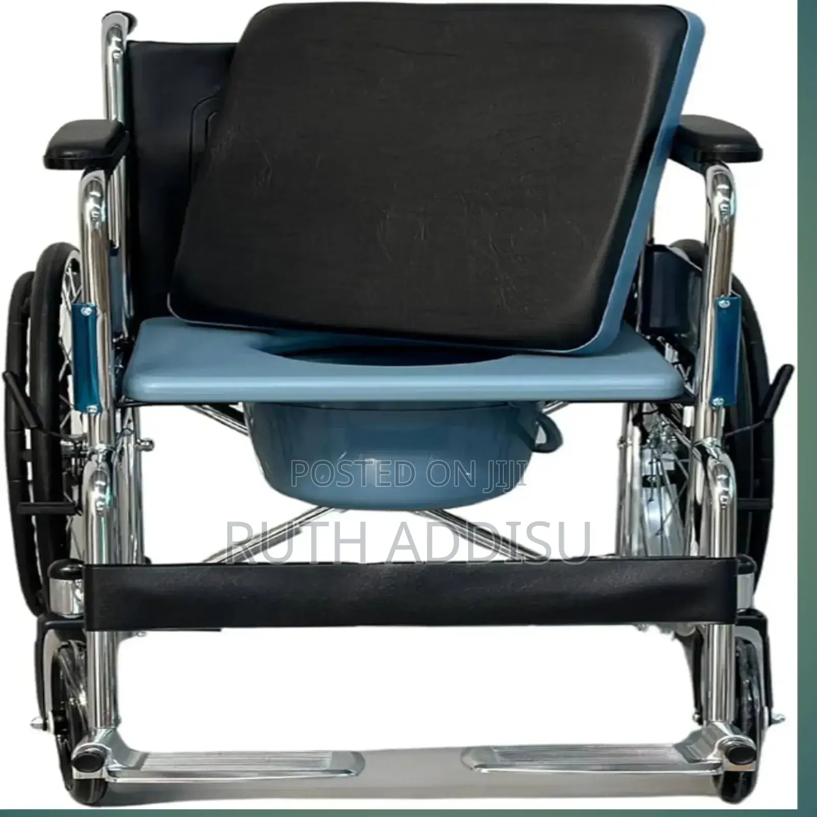 ኮሞድ ዊልቸር Commode Wheelchair Woth Shower Plate Wheelchair New