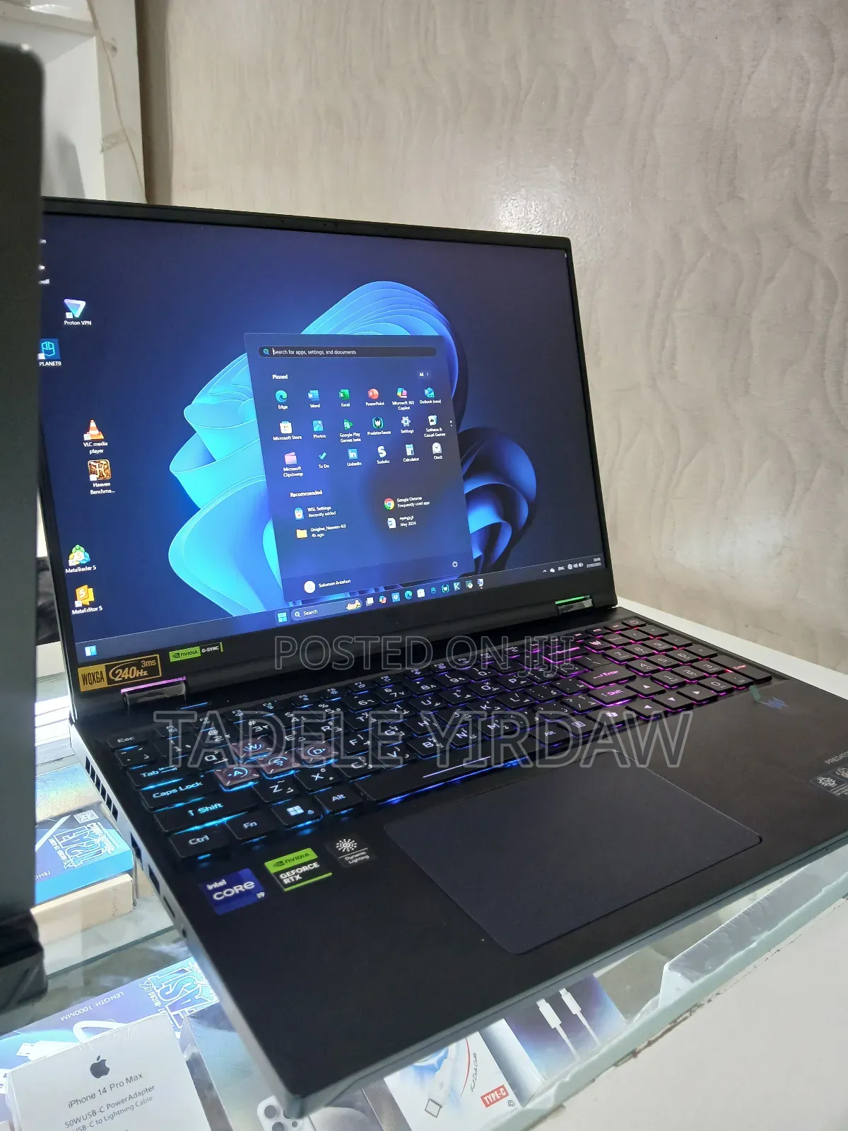 New Laptop Acer Predator Helios Neo 16 32GB Intel Core I9 SSD 1T