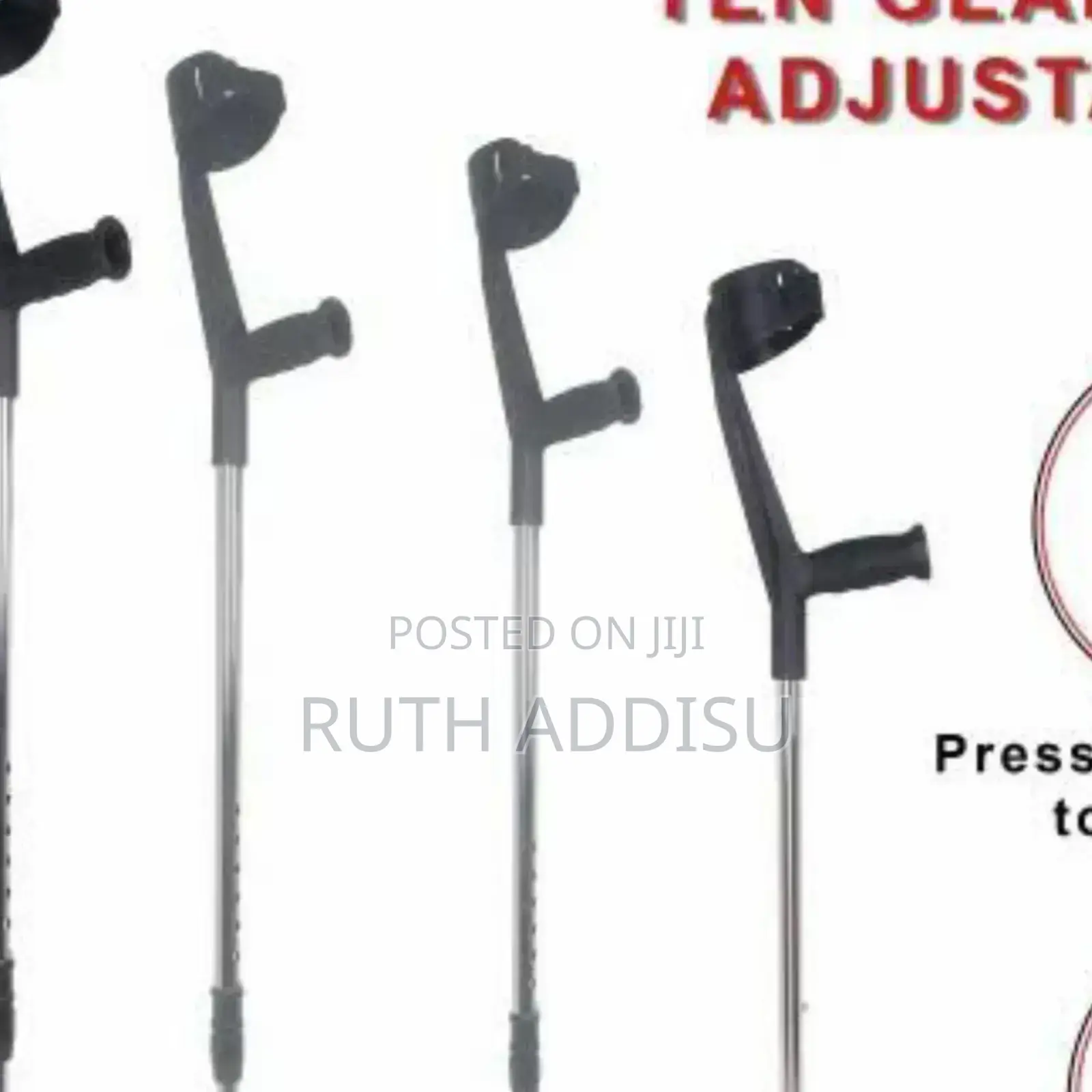 Elbow Crutches Pair የክንድ ክራንች አዲስ ባለ ሁለት Elbow Crutches