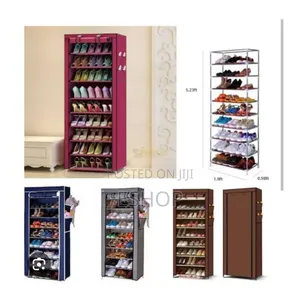 Quick-Setup 9-Tier Rack With Zip-Up Cover