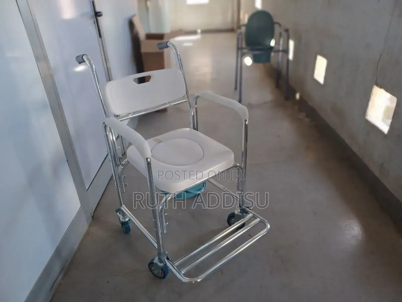Popo Yalew With Wheel Wheel Chair Commode Chair Medical Popo