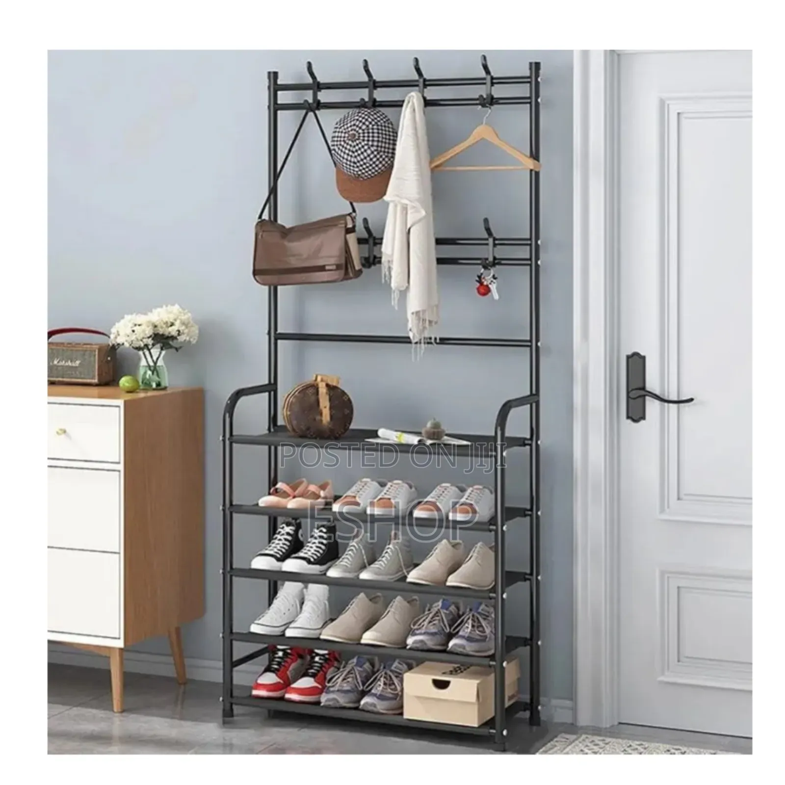 High-Capacity L-Shape Garment Storage System