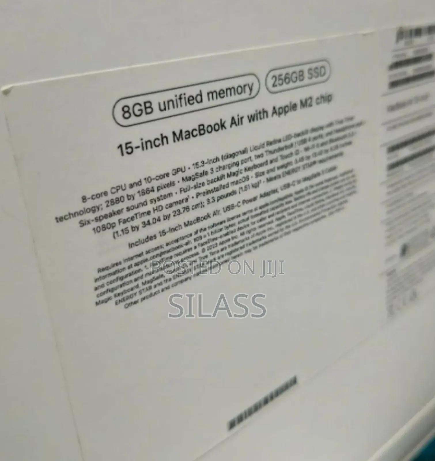 New Laptop Apple MacBook Air 2023 M2 8GB Apple M2 SSD 256GB