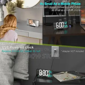 Photo - Led Mirror Digital Clock