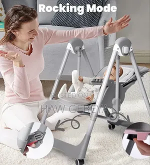 Photo - 5-in-1 High Chair Mገቢያ ወንበርነት በተጨማሪ ዣዋዥመዌ (Swing )የሚሆን