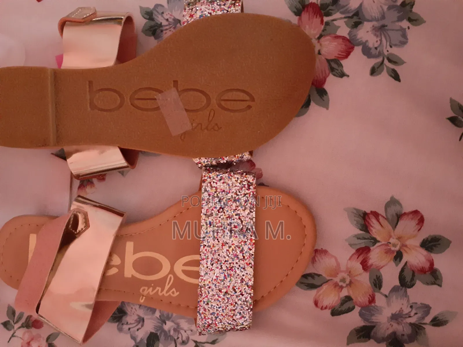 Bebe Girls Glitter Sandals
