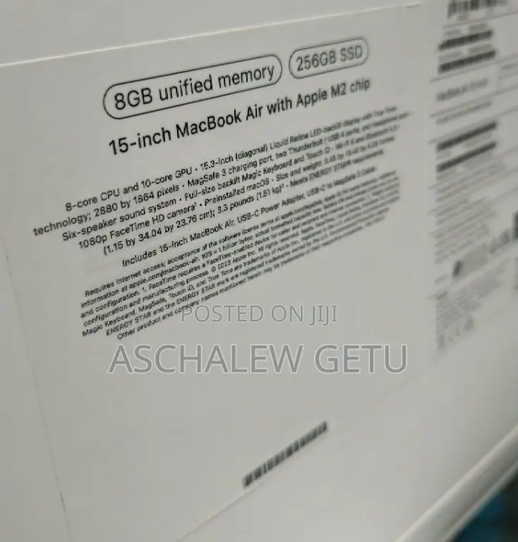 New Laptop Apple MacBook 8GB Intel Core I5 SSD 256GB