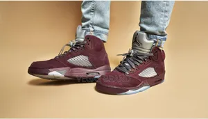 Photo - Air Jordan 5 Retro Burgundy Super Master Quality Shoes