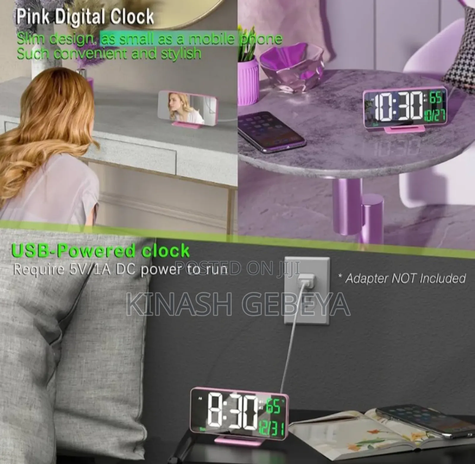 2in1 Led Mirror Digital Clock