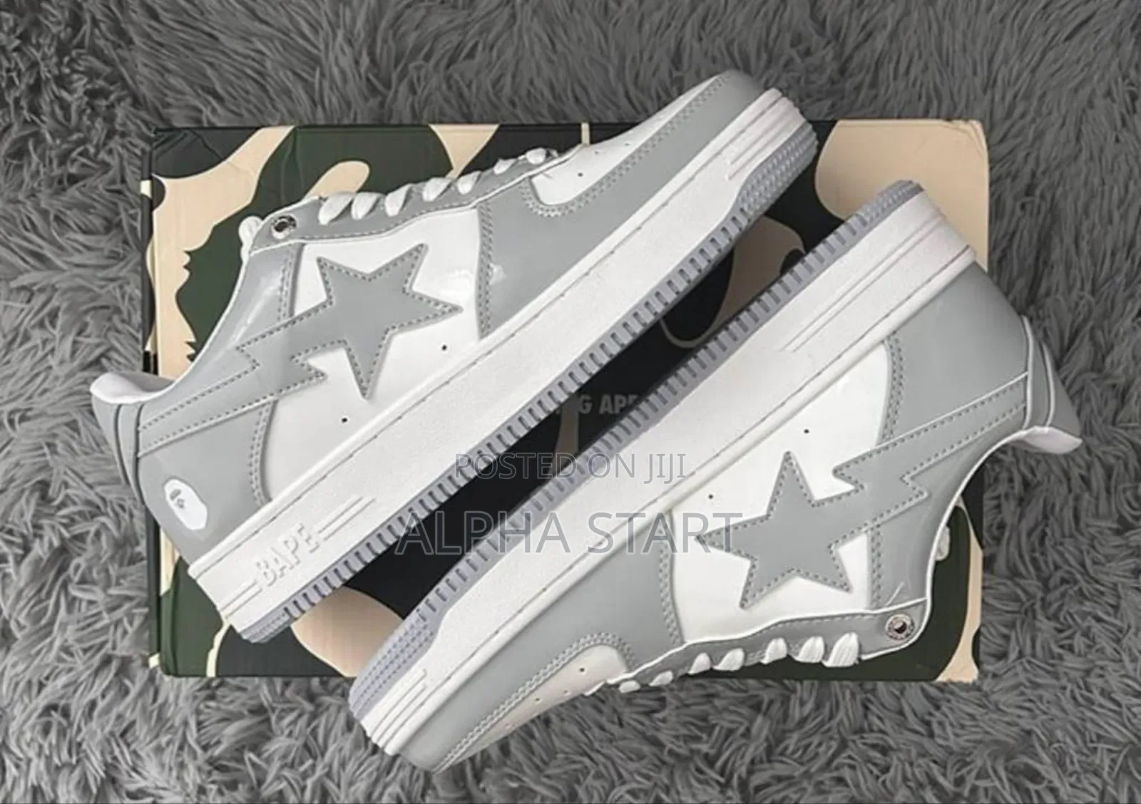 Bape Sta “A Bathing Ape ” Low Top ‘Cool Grey/White’ Shoes