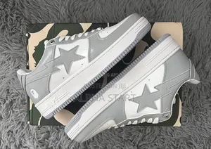 Bape Sta “A Bathing Ape ” Low Top ‘Cool Grey/White’ Shoes