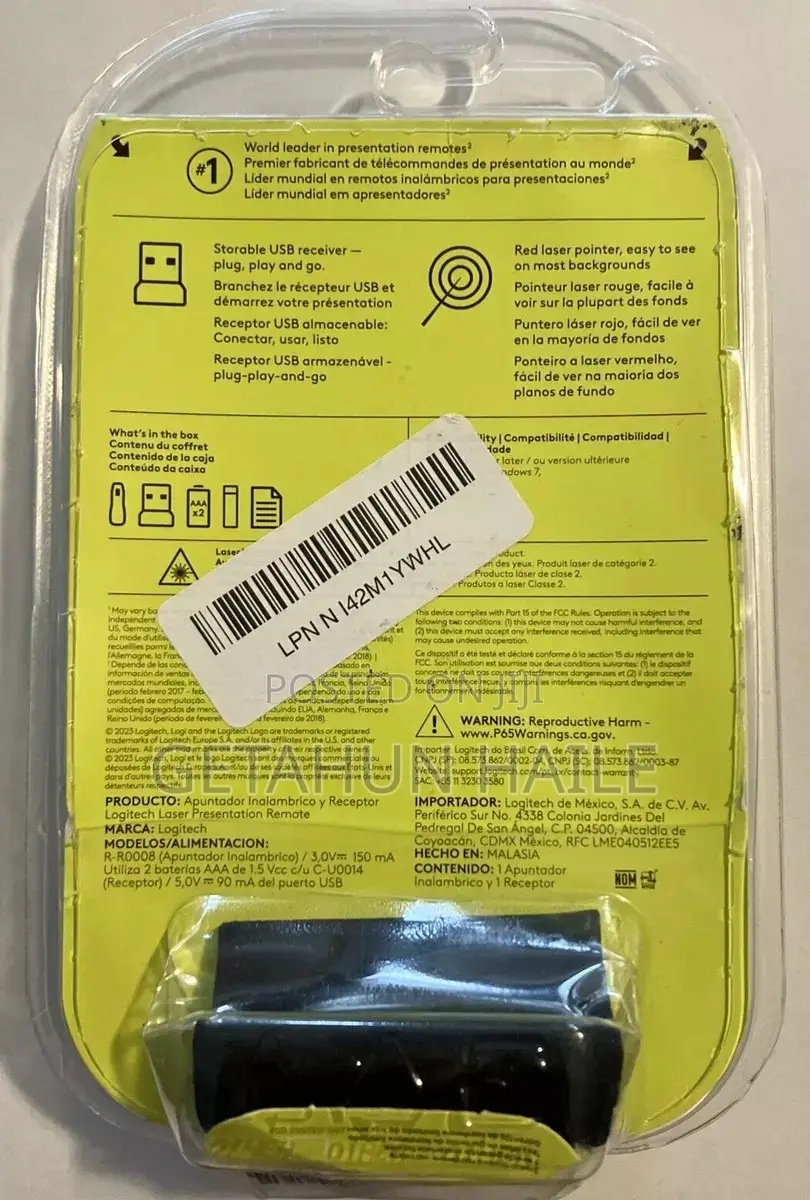 Logitech R400 Remote Wireless Presenter Laser Pointer