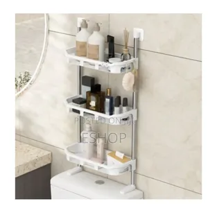 Photo - **Adjustable Over Toilet Storage Unit – Fits Any Bathroom!**
