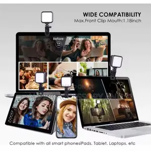 Photo - Led Pocket Video Light With Clamp for Camera Phone Laptop