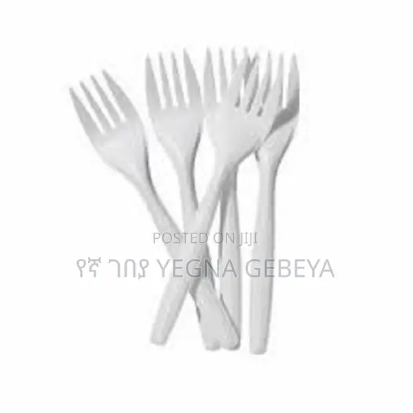 White Plastic Fork and Spoon - 36 PCS
