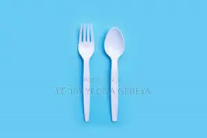White Plastic Fork and Spoon - 36 PCS