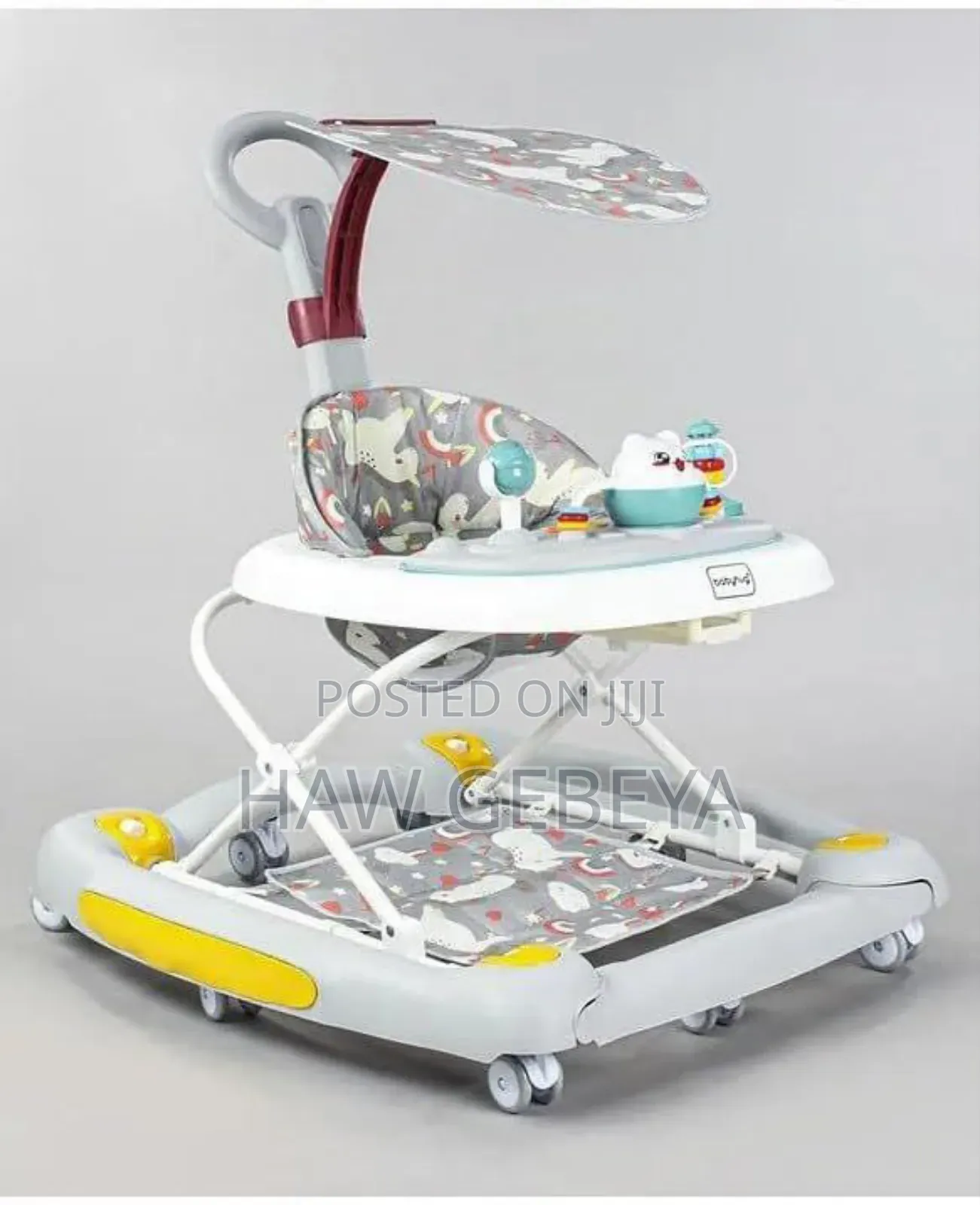  Luxury Baby Walker With Canopy Toy Tray 