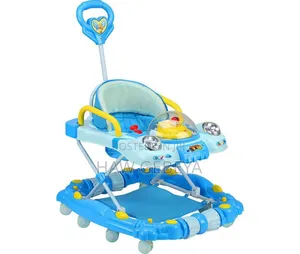 Photo - Baby Walker With Canopy Play Panel Adjustable Fun!