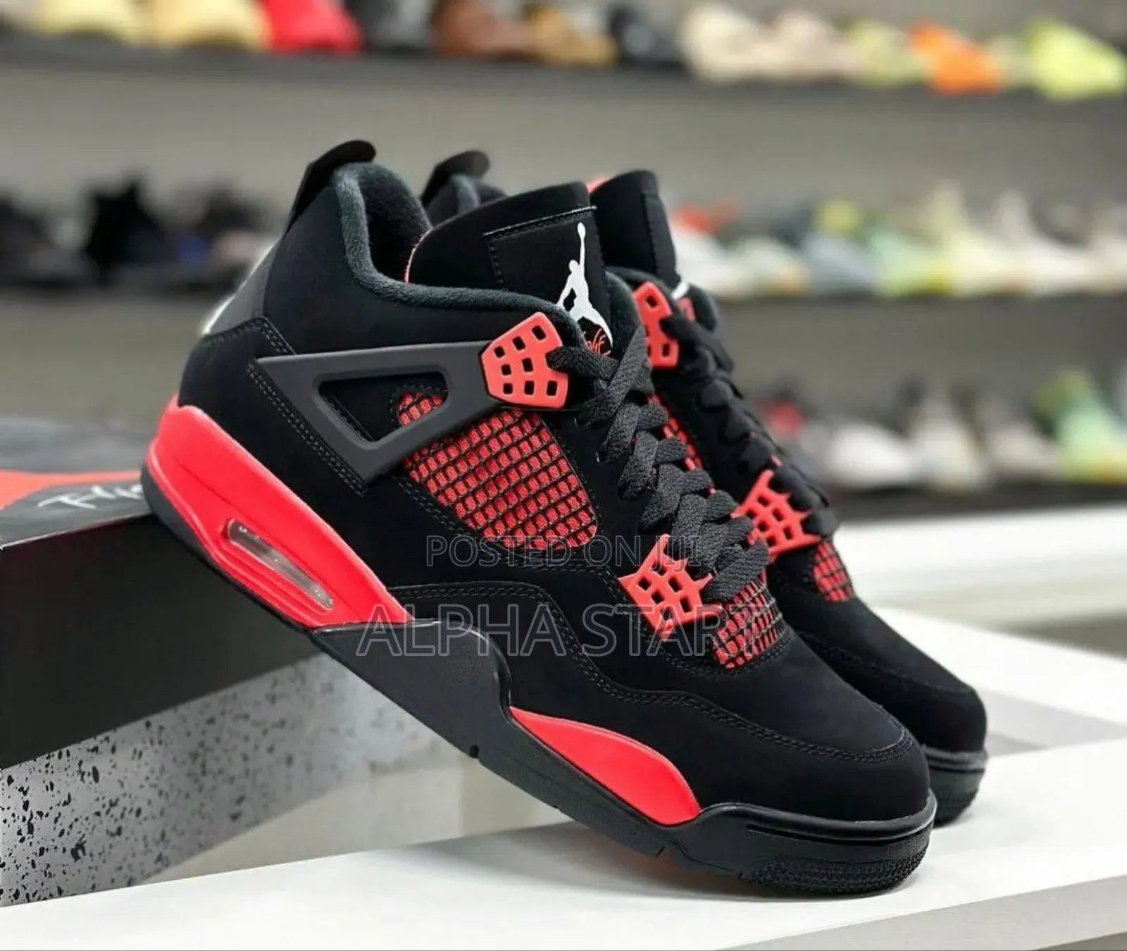 Air #Jordan 4  Retro "Red #Thunder" High Shoes for Men