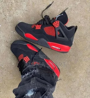 Air #Jordan 4  Retro "Red #Thunder" High Shoes for Men