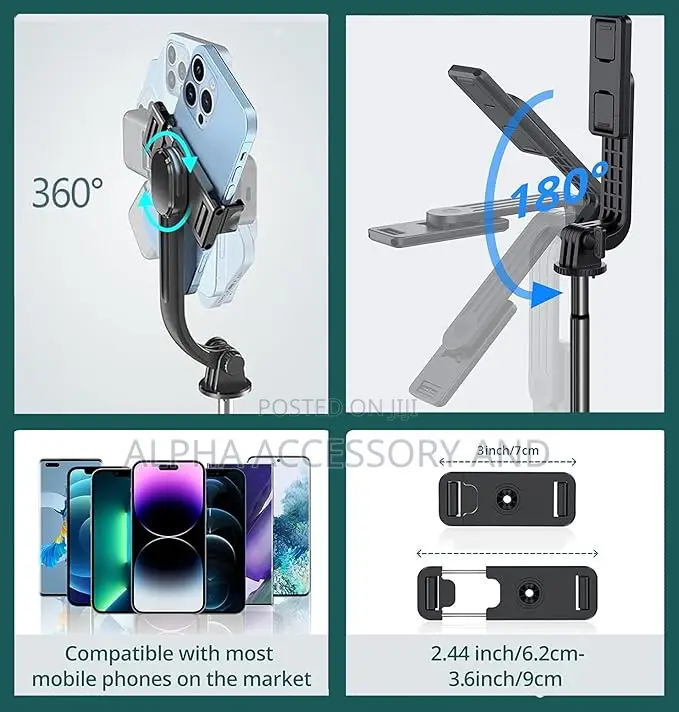 Long Selfie Stick Big Tripod With Wireless Bluetooth Remote