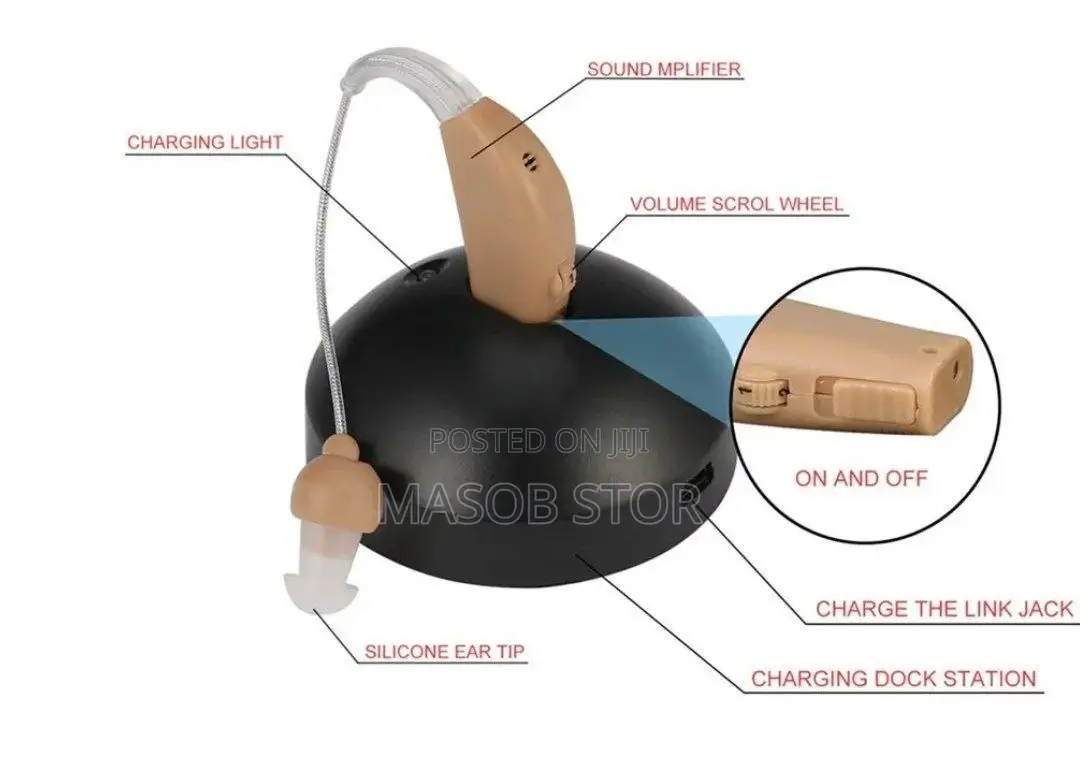 በቻርጅ የሚሰራ ጥራትያለው የጆሮ ማዳመጫ Portable Rechargeable Hearing Aid