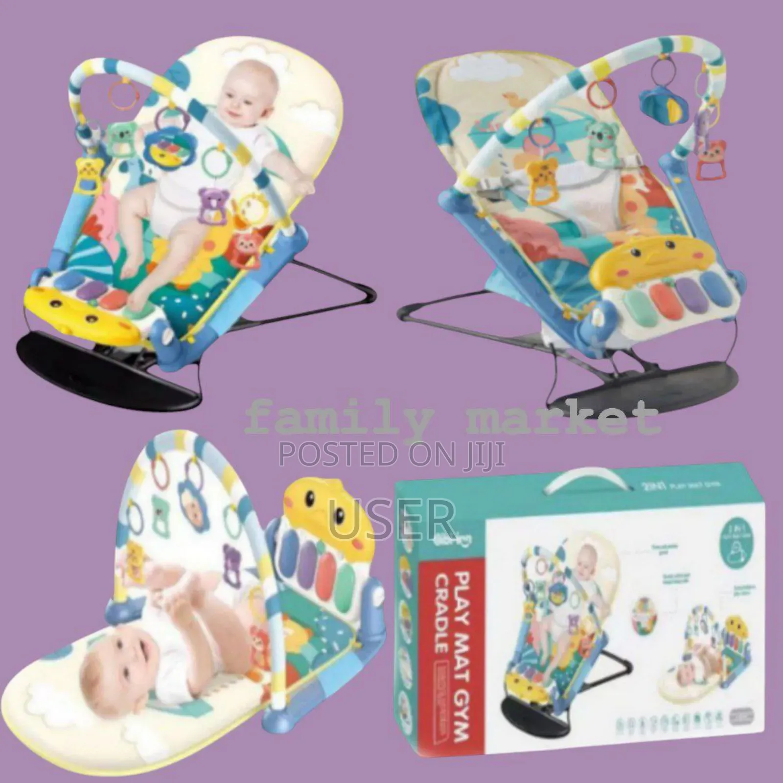 2 In1 Multi-function Rocking Chair Safetyvplay Piano Gym