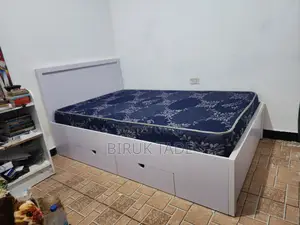 120cm White Bed With 2 Drawer