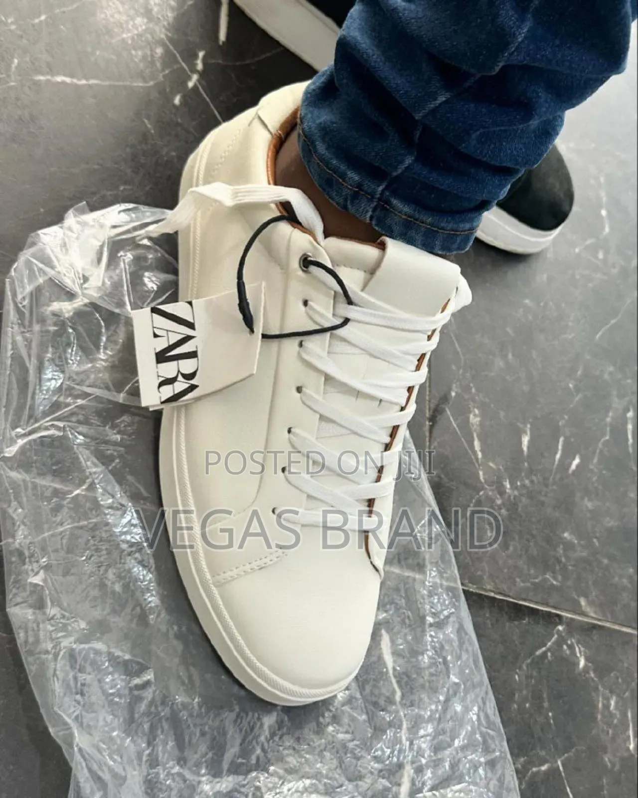 Zara Men's Cream Sneaker Master Quality Shoes