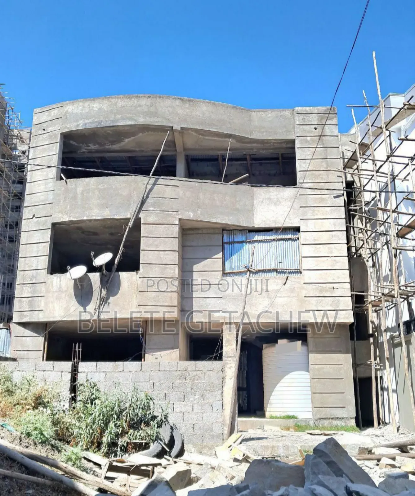 8bdrm House in Ayat, G+2 Unfinished, Bole for sale