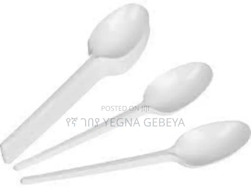 Plastic Spoon 36pcs White Color