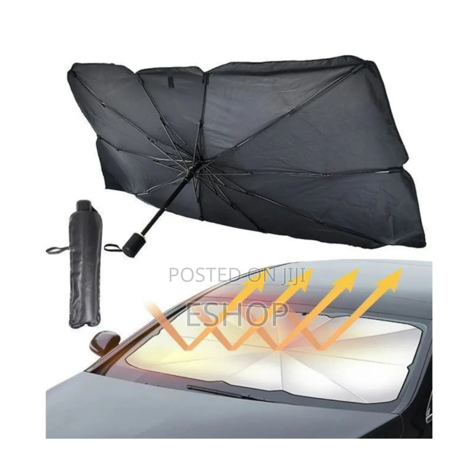 Uv Sun and Heat Reflector Foldable Car Sunshade Umbrella