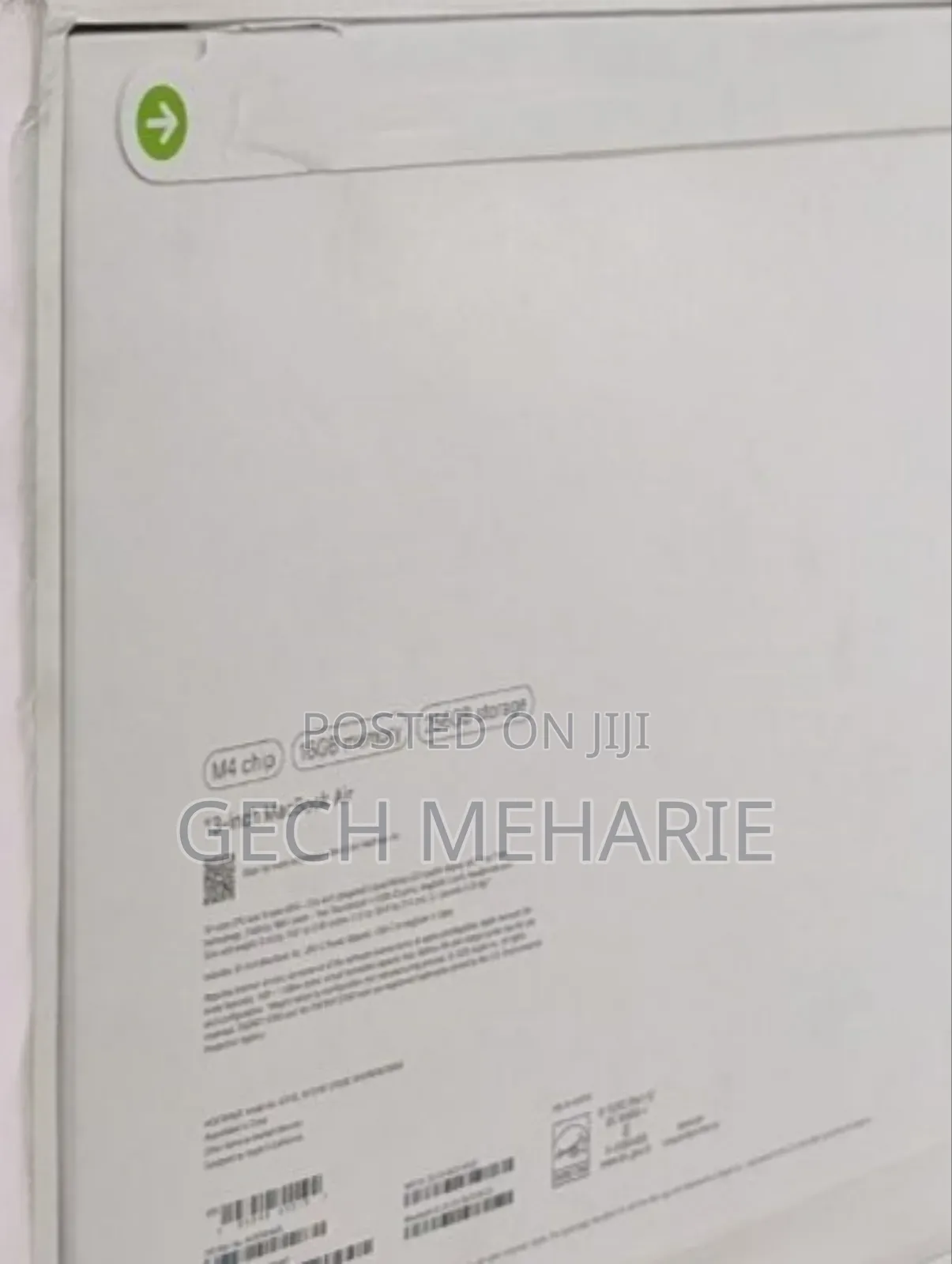 New Laptop Apple MacBook Air 2024 M3 13-Inch 16GB Apple M4 SSD 256GB