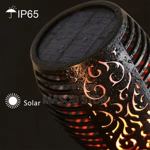 Solar Powered Flame Led Light/መብራት በፀሃይ ብርሃን የሚሰራ የጋርደን መብራት