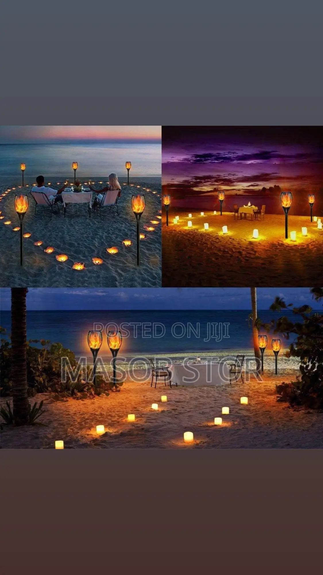 Solar Powered Flame Led Light/መብራት በፀሃይ ብርሃን የሚሰራ የጋርደን መብራት