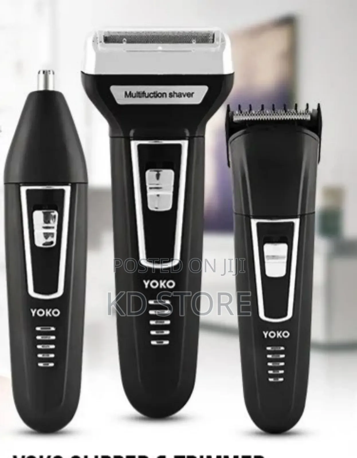 Yoko 3in1 Rechargeable Hair Clipper With Shaver Nose