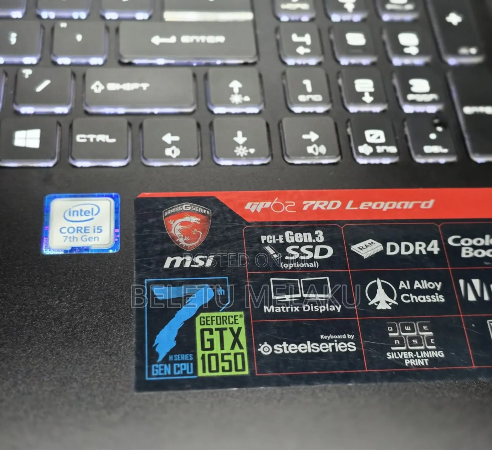 New Laptop MSI 8GB Intel Core I5 HDD 1T