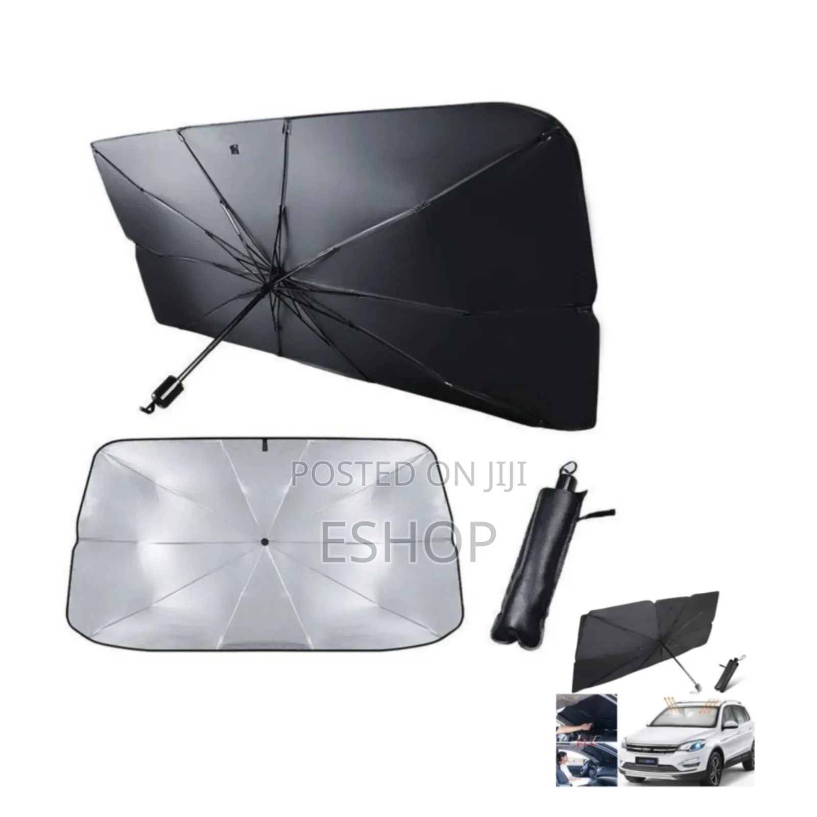 Durable Material Foldable Car Sunshade Umbrella