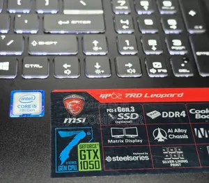 New Laptop MSI GF63 8GB Intel Core I5 HDD 1T