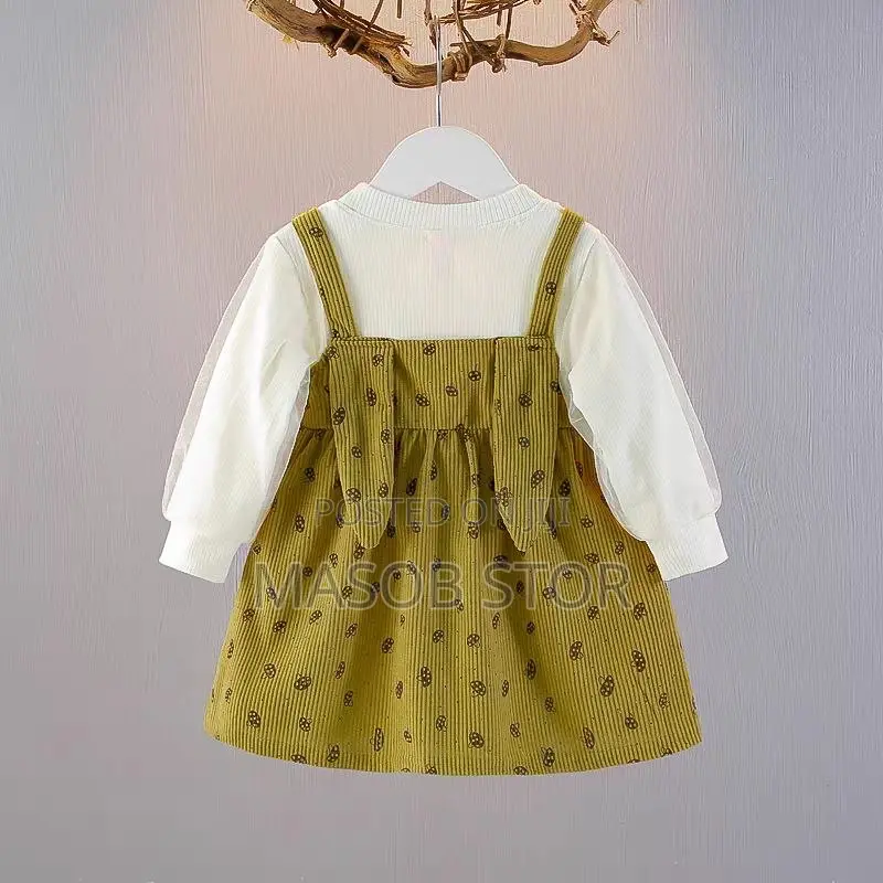 Toddler Girls Lantern Sleeve Casual Dress / የልጆች ልብስ